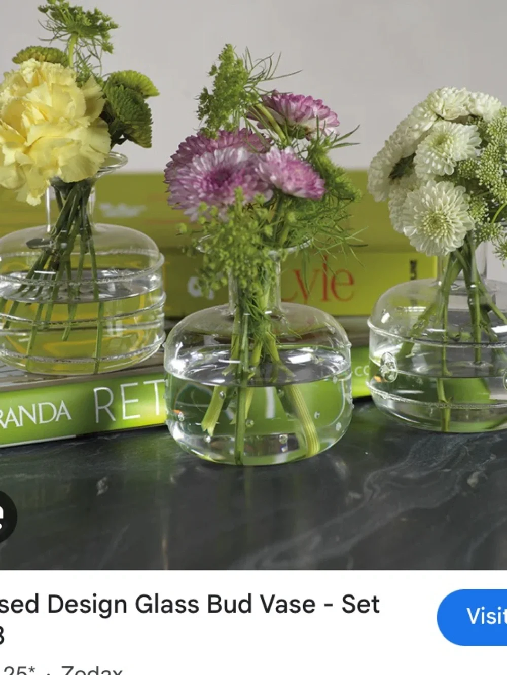 Small Glass Vase Trio Bud Cases Clear Glass 3 Pack